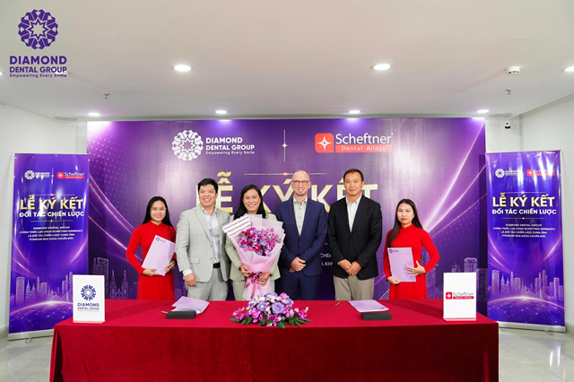 Diamond Dental Group hợp t&aacute;c chiến lược c&ugrave;ng Scheftner GmbH, hướng đến chuẩn ho&aacute; vật liệu cho phục h&igrave;nh Implant v&agrave; CAD/CAM