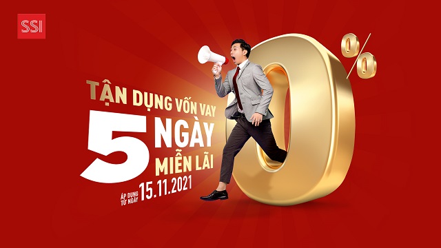 Chứng khoán SSI ưu đãi lãi suất Margin 0% trong 5 ngày đầu tiên