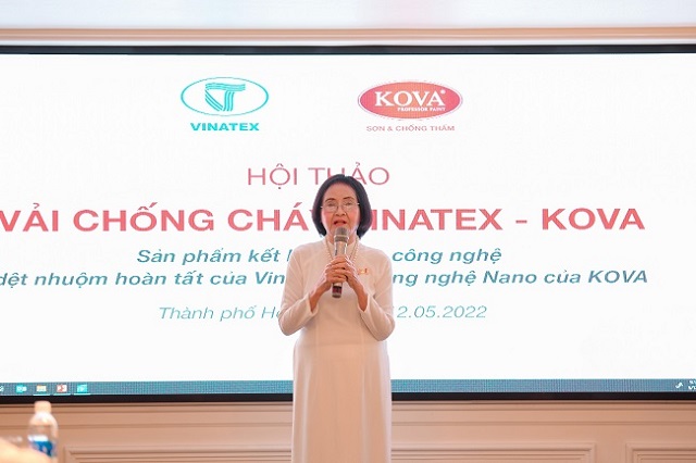 Vải chống cháy Nano Vinatex – KOVA giúp bảo vệ người sử dụng không bị ngạt bởi khói độc