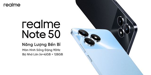 Tân binh dòng Note – realme Note 50 chào sân thị trường Việt với giá dưới 3 triệu đồng